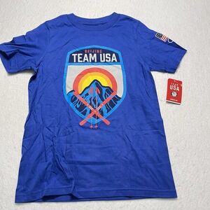 Team USA Beijing Olympics YOUTH Size Small‎ (8) T-Shirt Blue Cotton NWT